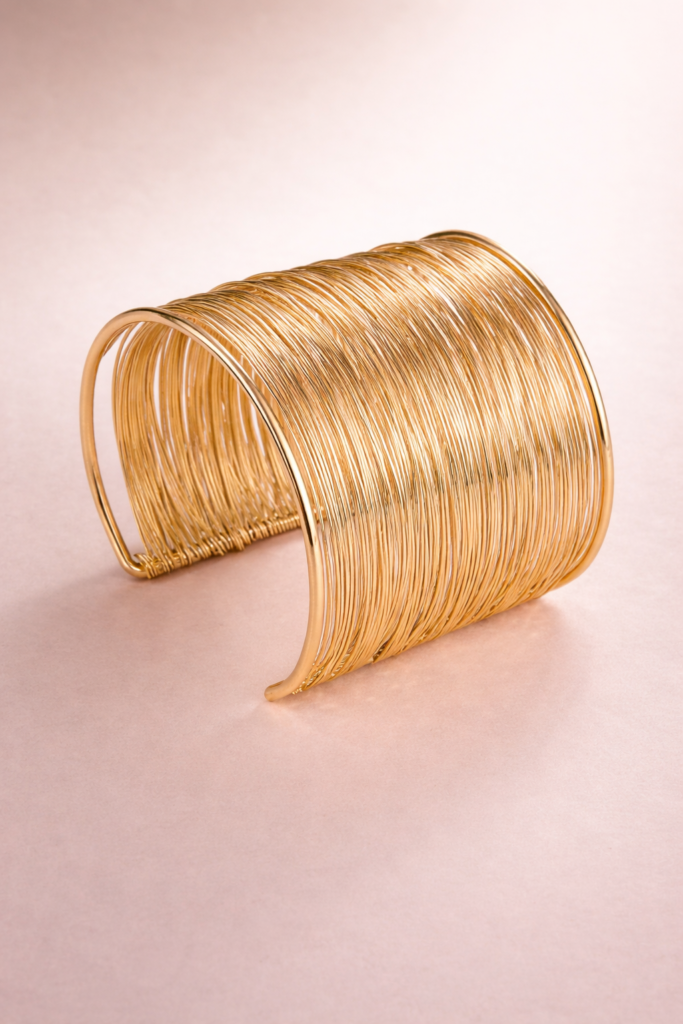 Elegant multi-layer open cuff bracelet by Auryn Jewells