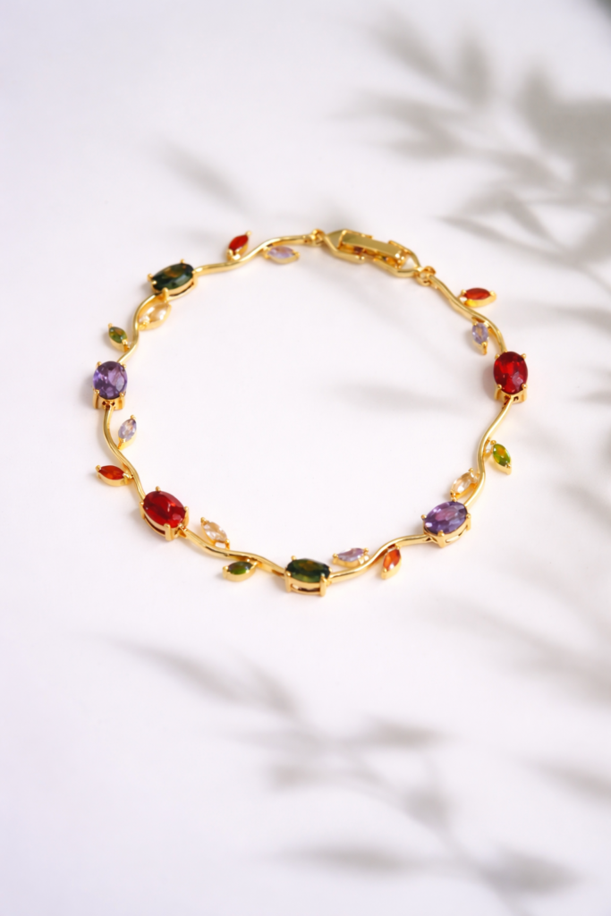 celeste tulip crystal bracelet by Auryn Jewells