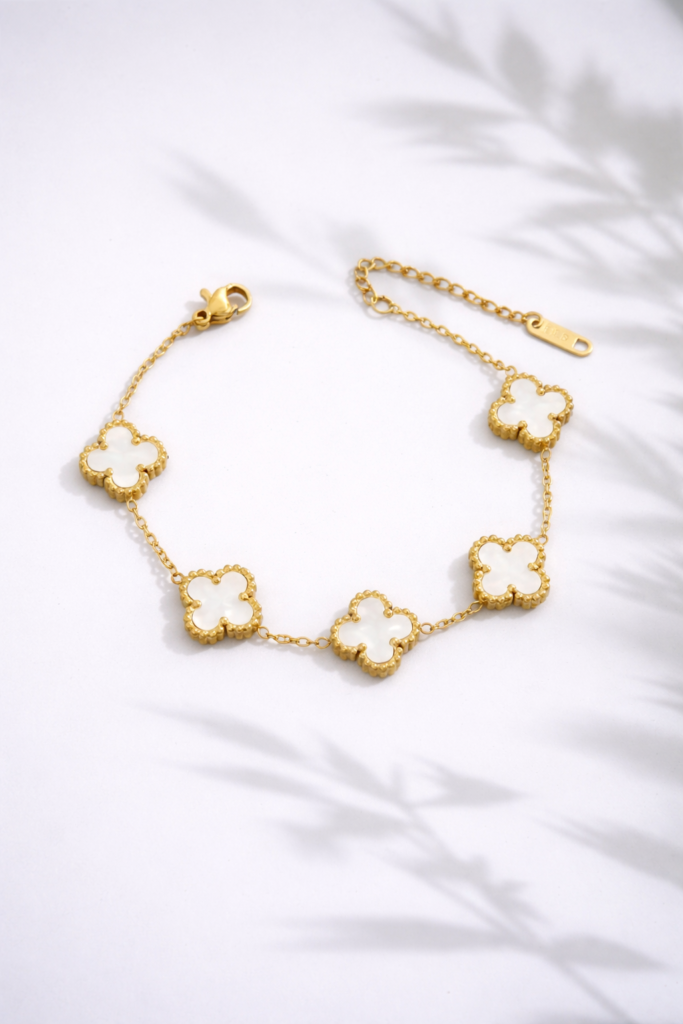 clover grace statement bracelet by Auryn Jewells