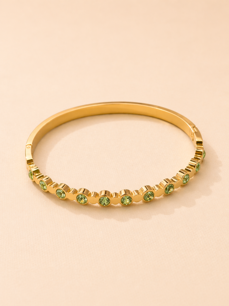 emerald glow bangle by auryn jewells