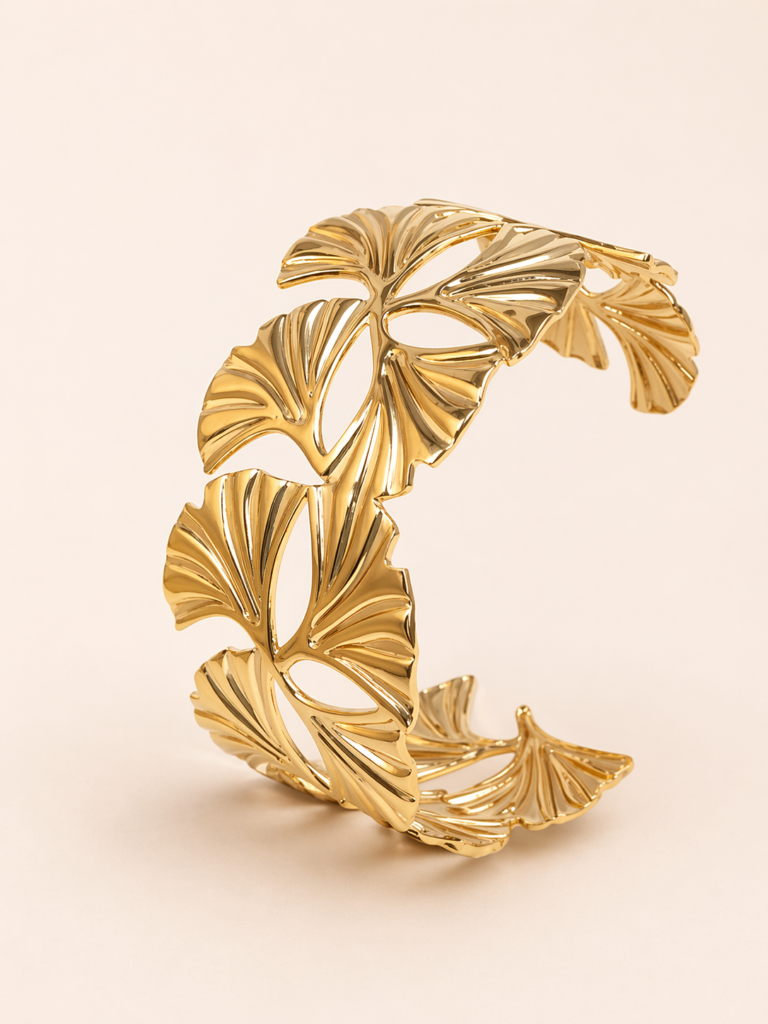 golden leaf cascade cuff by Auryn Jewells