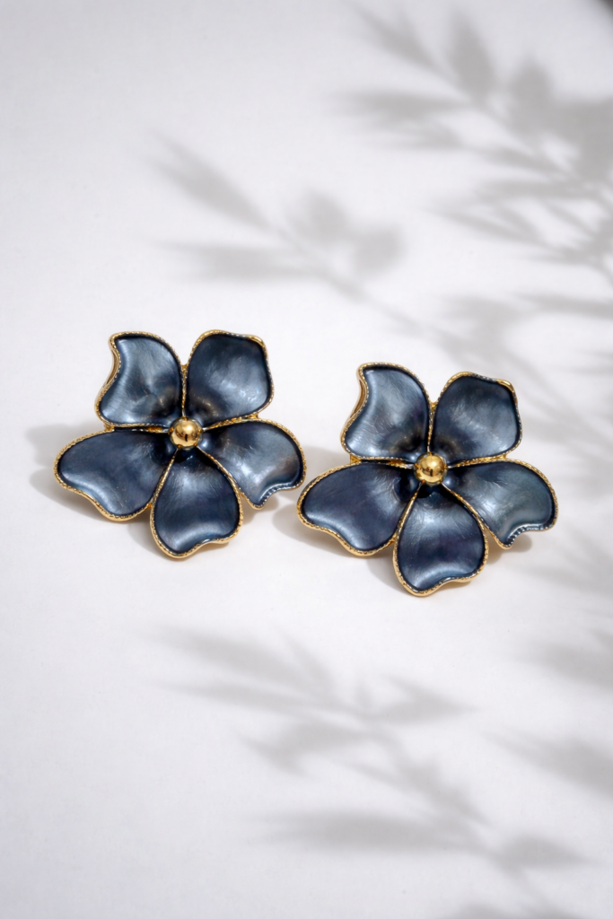 midnight petal earrings by Auryn Jewells