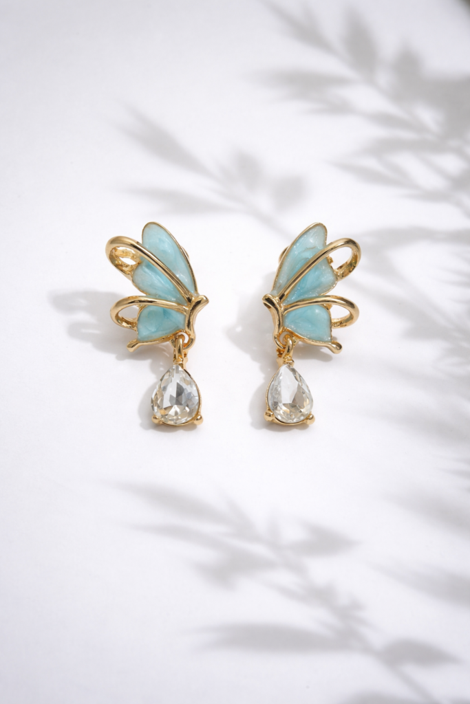 serene flutter drop earrings by Auryn Jewells