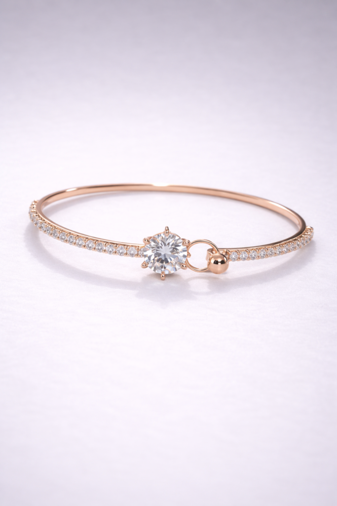 solitaire radiance crystal bracelet - Rose gold toned jewellery with sparkling clear crystals for special occasion.