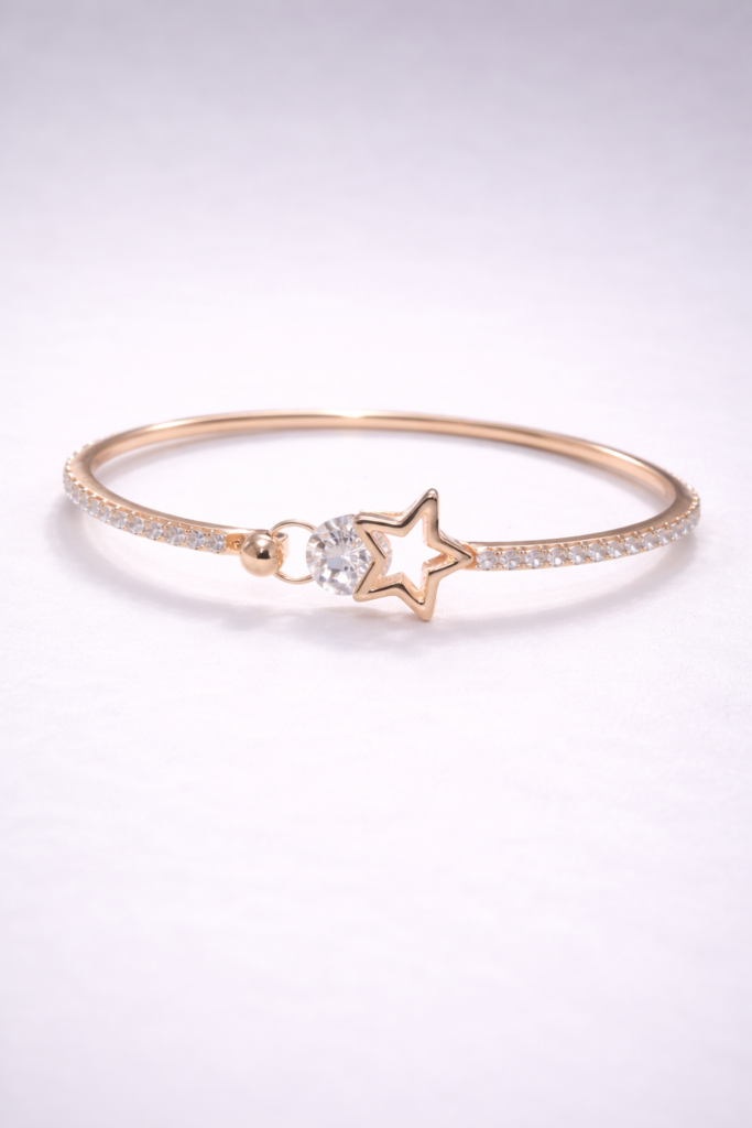 stellar glow crystal bracelet - Rose gold toned jewelry with sparkling clear crystals for special occasions
