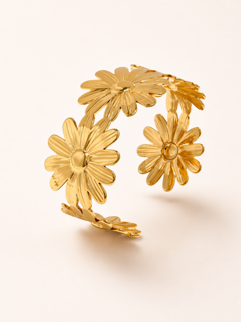 sunpetal glow cuff by Auryn Jewells