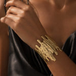 model wearing molten bracelet by Auryn Jewells