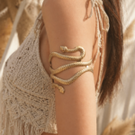 model wearing serpent cuff by Auryn Jewells