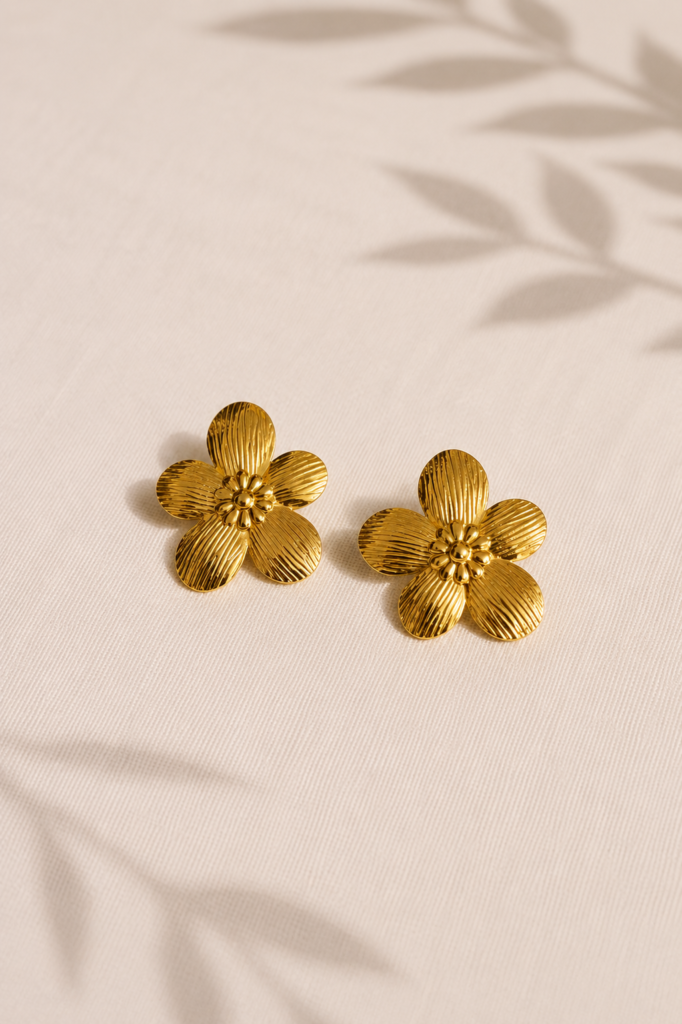 golden meadow bloom earrings by Auryn Jewells