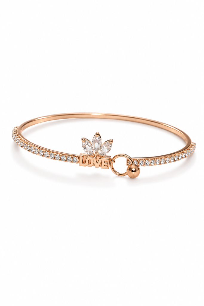 love blossom rose gold bracelet by auryn jewells