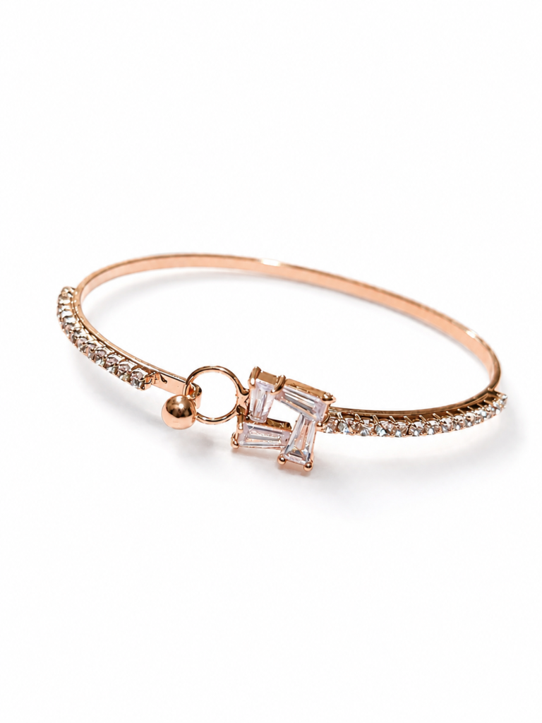 lumière square rose gold bracelet by auryn jewells
